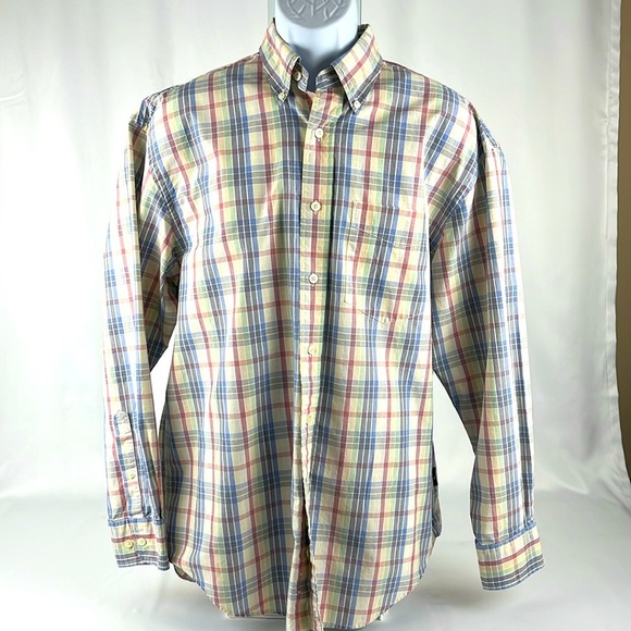 Nautica Long Sleeve Light-Weight Plaid Shirt Men’s Size Large - Multi-Color - Picture 10 of 11